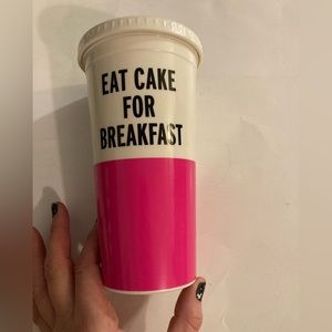 Kate Spade eat cake for breakfast tumbler